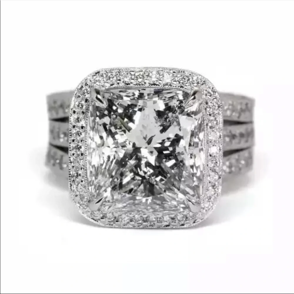 New 925 Silver Anniversary Beautiful Diamond Ring